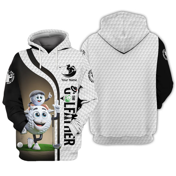 Maxcorners Custom Golf Dad Tee – The Golfather Shirt with Funny Golf Ball Design