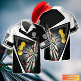 Maxcorners Darts Target Customized Name 3D Hawaiian Shirt