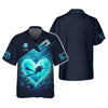 Maxcorners Scuba Diving With Ocean Heart Custom Name 3D Shirt Personalized Gift For Diver Lovers LM2111