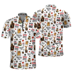 Maxcorners Men's "Dogs Playing Poker" Shirts Funny Pattern In Poker Club - Poker T Shirts Gift for HimLM1009