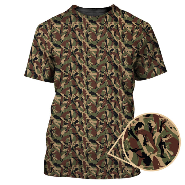 Maxcorners Camo Pattern Golf Polos For Men, Crazy Golf Shirts, Golf Gift For Golfer, Funny Golf Shirt