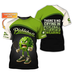 Maxcorners Custom Angry Pickleball Shirt – No Crying In Pickleball Just S-Wearing – Funny Gift for Pickleball Players