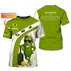 Maxcorners Custom Name Shirt For Retired Pickleball Players, Funny Pickleball Polos, Men's Pickleball Shirts, Gift For Pickleball Lover LM0509