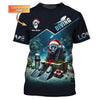 Maxcorners Custom Scuba Diving Christmas 3D Shirt Personalized Name Gift For Diver Lovers LM2111
