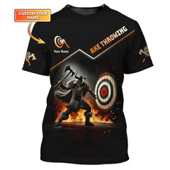 Maxcorners Custom Axe Throwing Combatant T-Shirt, Gift for Axe Throwing Players MT2509