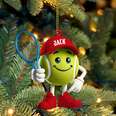 Maxcorners Cool Tennis Ball Christmas Ornament, Personalized Ornament 2D Flat LM2211