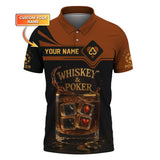 Custom Poker Shirts, Whiskey Poker Custom Name Shirt for Men, Poker Gift for Lover