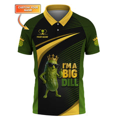 Maxcorners Custom Pickleball Shirt, Big Dill, Funny Pickle Ball T Shirt, Pickleball Team Polo, Gifts For Pickleball Players LM0509