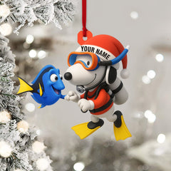 Maxcorners Christmas Diving Home Decor, Christmas Ornament, Personalized Ornament 2D Flat LM2111