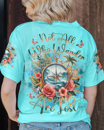 Maxcorners Not All Who Wander Are Lost Compass All Over Print LM2101