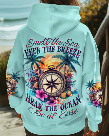Maxcorners Smell The Sea Feel The Breeze Compass All Over Print LM1501