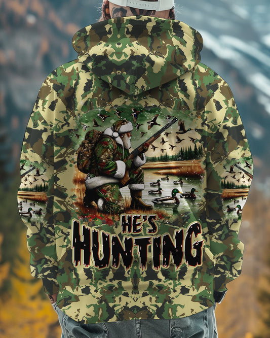 Maxcorners He's Hunting Ducks Santa Christmas All Over Print LM1601