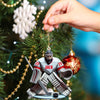Maxcorners Hockey Goalie Christmas Ornament, Personalized Ornament 2D Flat LM2211