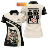 Funny Poker Shirts, I'M JUST HERE FOR THE POT Shirt, Custom Poker Polos For Men, Gifts For Poker Lovers