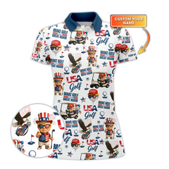 Maxcorners Donald Trump Make Golf Great Again Shirt, 4th Of July Golf Shirt, Patriotic Golf Shirt LM0509