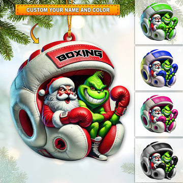 Maxcorners Custom Name Boxing Ornament, Christmas Gift for Boxing Lover5 2D Flat LM2111