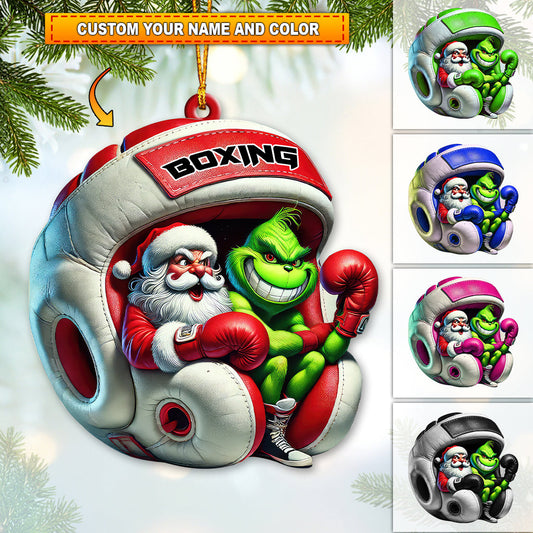 Maxcorners Custom Name Boxing Ornament, Christmas Gift for Boxing Lover5 2D Flat LM2111