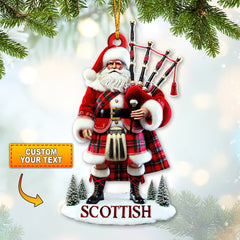 Maxcorners Custom Name Scotland Ornament, Christmas Gift for Scotland Lovers 2D Flat LM2111
