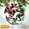 Maxcorners Custom Name Muay Thai Santa Ornament, Christmas Gift for Muay Thai Lover 2D Flat LM2211