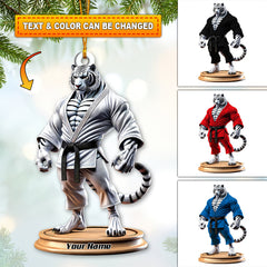 Maxcorners Custom Name Karate Christmas Ornament, Christmas Gift for Karate Lover 2D Flat LM2111
