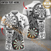 Maxcorners Darts Wolf Viking Style Multicolor Option Customized Name, Team Name 3D Shirt
