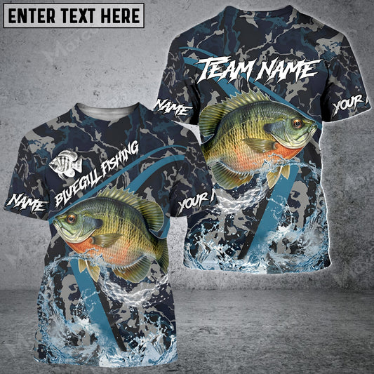 Maxcorners Custom Bluegill Fishing Camo Long Sleeve Fishing Shirts, Personalized Trout Fishing Team Jerseys LM2512