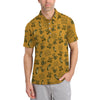 Maxcorners Vintage Golf Polos For Men, Classic Pattern Retro Golf Shirt, Golf Gift For Golfers