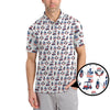 Maxcorners USA Golf Shirts, American Golf Shirt For Men, Pattern Golf Gift For Golfers