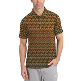 Maxcorners Dachshund Golf Shirt For Men, Christmas Pattern Golf Shirt, Funny Golf Shirt For Golfer
