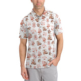 Maxcorners Flamingo Golf Shirt For Golfers, Funny Womens Golf Polos, Pattern Ladies Golf Shirt