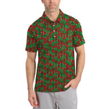 Maxcorners Funny Christmas Golf Shirt, Pattern Golf Shirt For Golfer, Crazy Golf Shirt For Men