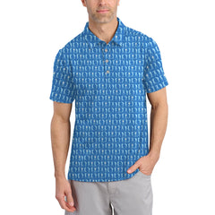 Maxcorners Funny Golf Pattern Shirt For Men, Prostate Cancer Golf Shirt, Golf Pattern Shirt For Golfer