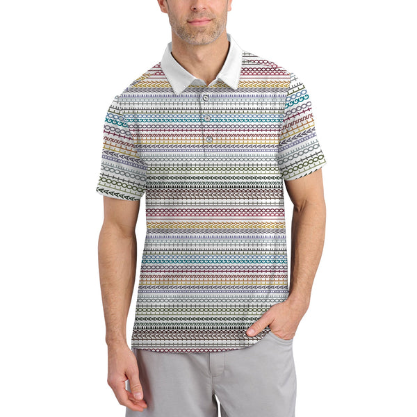 Funny Golf Polos,  'It Takes A Lot Of Balls To Golf The Way I Do' Golf Shirt, Pattern Crazy Golf Shirts For Men's
