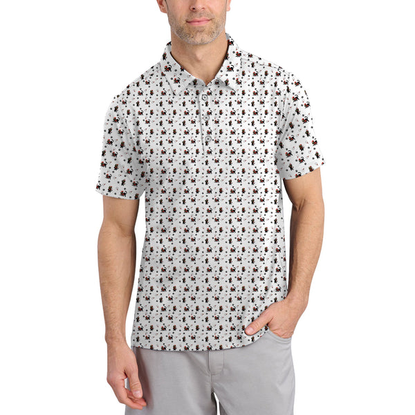 Maxcorners Funny Pattern Golf Shirt, Cat Golf Shirt, Christmas Golf Shirt For Pet Lover