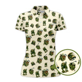 Maxcorners Halloween Golf Shirt For Golfer, Pattern Golf Shirt, Funny Zombie Golf Polo For Men