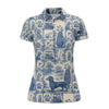 Maxcorners Pattern Golf Shirt, Dachshund Golf Shirt For Men, Toile De Jouy Shirt For Golfer