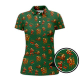 Maxcorners Christmas Golf Shirt, Funny Pattern Golf Shirt, Bigfoot Golf Shirt For Men
