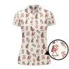 Maxcorners Flamingo Golf Shirt For Women, Funny Pink Pattern Golf Polos, Talk Birdie To Me Golfs Shirts