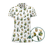 Maxcorners Golf and Tequila Pattern Golf Polos, Funny Whiskey Golf Shirt For Golfers, Golf Shirts For Men