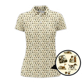 Maxcorners Pattern Golf Shirt, Pointer Golf Polos, Dog Golf Shirt For Men, Crazy Golf Shirt For Golfers