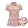 Maxcorners Dachshund Golf Shirt For Golfer, Breast Cancer Golf Shirt, Funny Pattern Golf Shirts