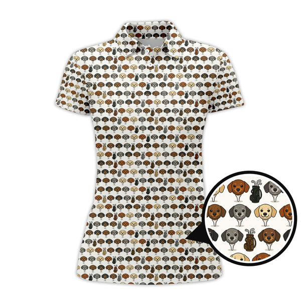 Maxcorners Dachshund Golf Shirt, Funny Pattern Golf Shirt, Crazy Golf Shirt For Pet Lover, Golf Gift For Men