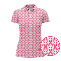 Maxcorners Breast Cancer Golf Shirt, Pink Pattern Golf Shirt, Golf Gift For Golfers