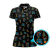 Maxcorners Funny Pattern Golf Shirt For Men, Christmas Golf Shirt, Xmas Golf Shirt, Neon Golf Shirt For Golfer