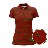 Maxcorners Christmas Golf Shirt, Funny Pattern Golf Shirt, Xmas Golf Shirt For Golfer
