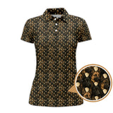 Maxcorners Dog Pattern Golf Shirt For Men, German Shepherd Golf Shirt, Crazy Golf Shirts For Golfer