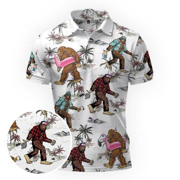 Maxcorners Bigfoots Beach Party Golf Polo Shirt