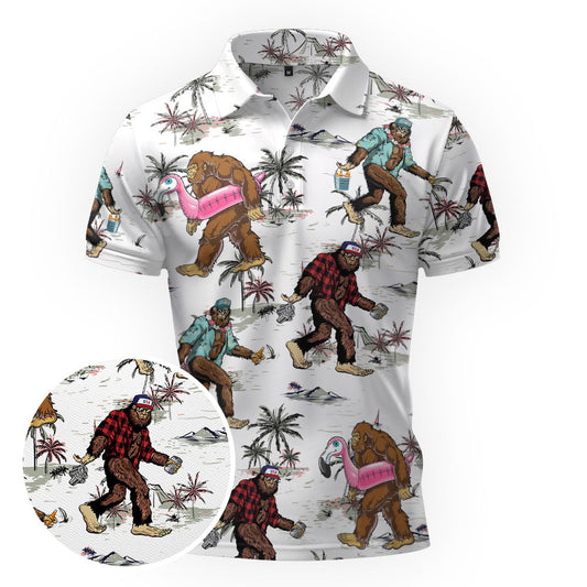Maxcorners Bigfoots Beach Party Golf Polo Shirt
