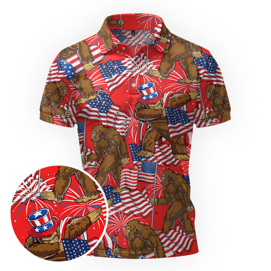 Maxcorners Bigfoot’s Freedom Frenzy Golf Polo Shirt