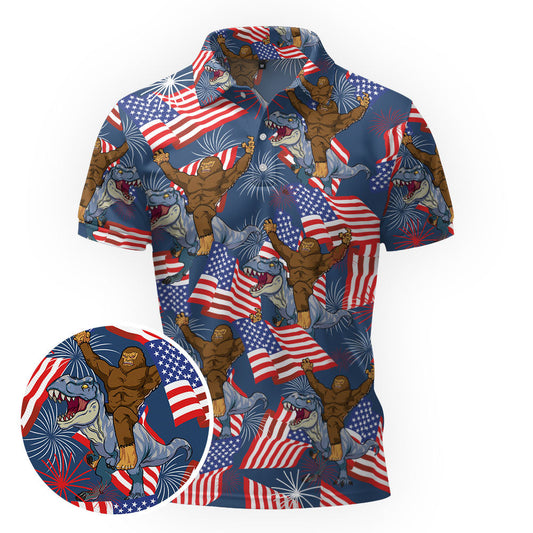 Maxcorners 4th of July Vibes Golf Polo Shirt